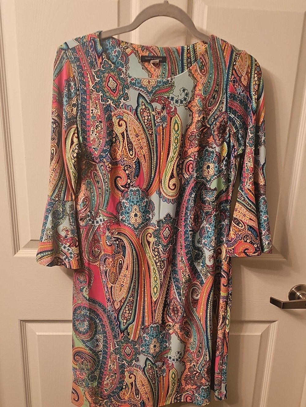 Tommy Hilfiger Ladies' Paisley Print Bell-Sleeve Dress- Multi